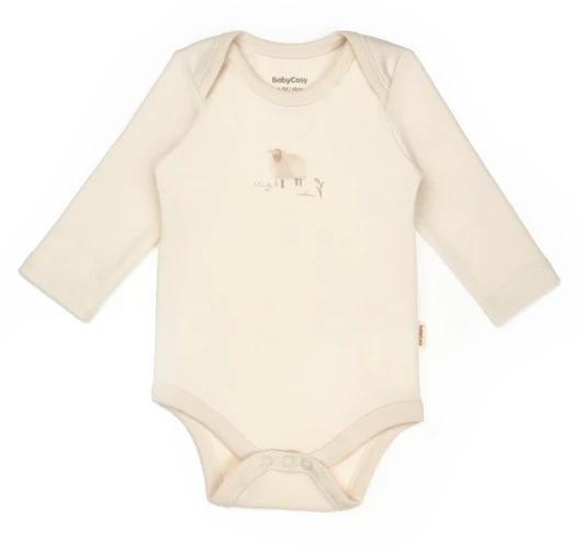 Body cu mânecă lungă BabyCosy Cream, 2 buc. (1-3L) cumpăra în Chișinau