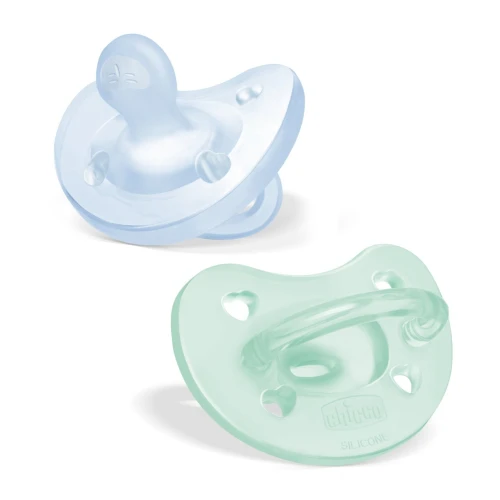 Suzetă ortodontică din silicon Chicco Physio Soft Blue & Green (2-6 luni), 2 buc. cumpăra în Chișinau