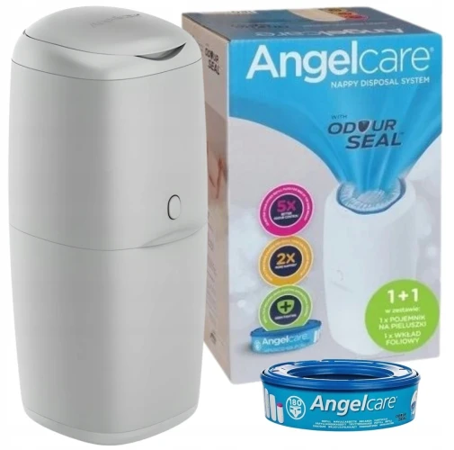 Контейнер для подгузников AngelCare Classic Grey + 1 сменная круглая кассета на 180 подгузников купить в Кишиневе