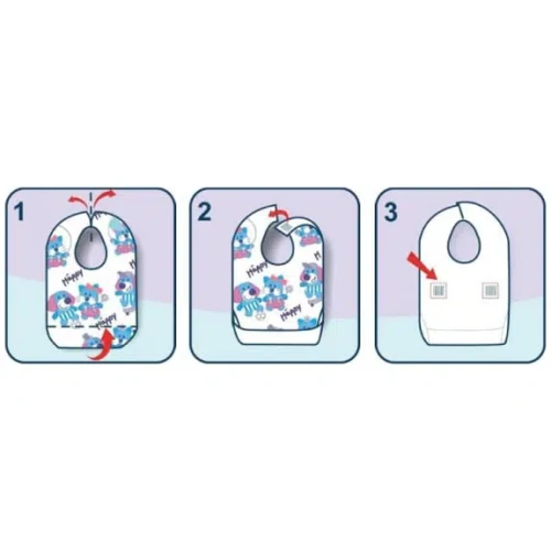 Тканевый слюнявчик Bella Baby Happy Lunch, 10 шт. купить в Кишиневе