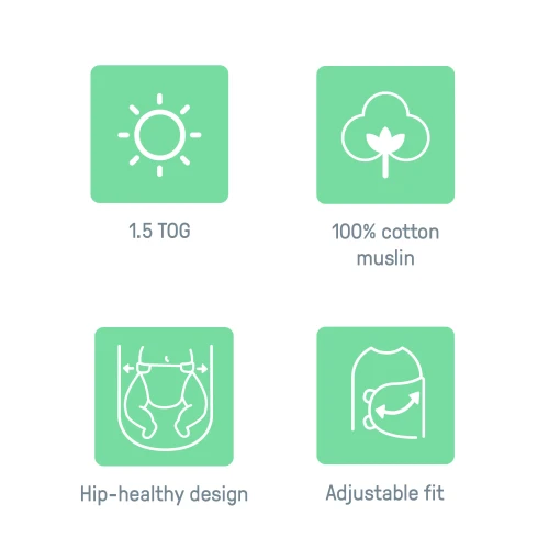 Sistem de infasare din muselina Bright Starts Ingenuity Granite (53.3x31.8 cm), 1 buc. cumpăra în Chișinau