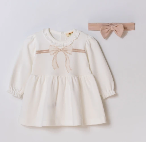Платье с длинным рукавом BabyCosy Headband Ivory (3-6М) купить в Кишиневе