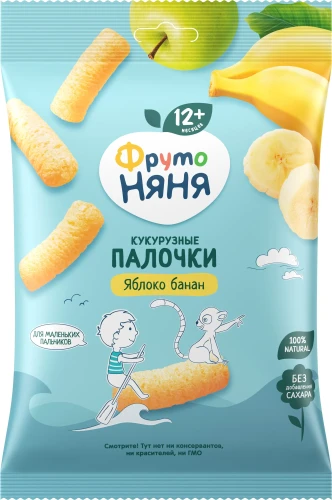 Bastonase crocante ФрутоНяня cu porumb, mar si banana (12 luni+), 20 gr cumpăra în Chișinau
