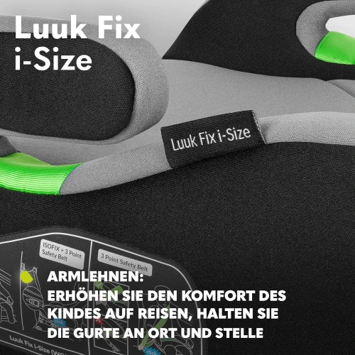 Автокресло-бустер 22-36 кг Lionelo Luuk Fix i-size Grey Stone купить в Кишиневе