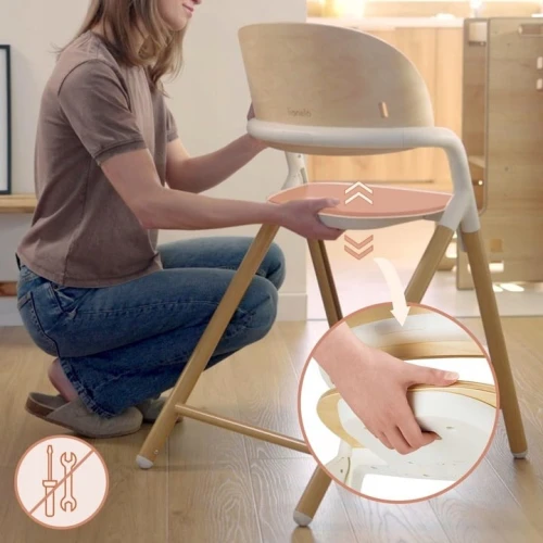 Стульчик для кормления 3 в 1 Lionelo Celia Grey Wood купить в Кишиневе