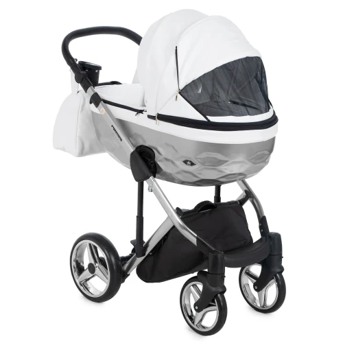 Carucior 2 in 1 Adamex Chantal Star White Silver cumpăra în Chișinau