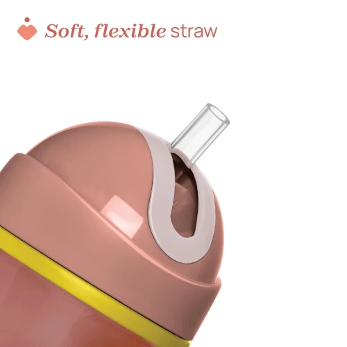 Термокружка с трубочкой Chicco Peach (14 мес.+), 266 мл купить в Кишиневе