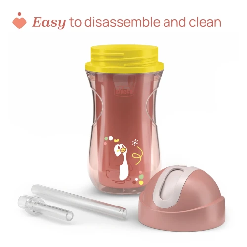 Термокружка с трубочкой Chicco Peach (14 мес.+), 266 мл купить в Кишиневе