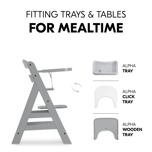 Стул для кормления Hauck Alpha+ White w Pad Rainbow купить в Кишиневе