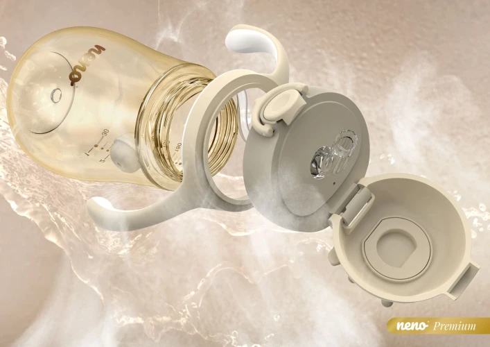 Поильник с трубочкой Neno Mio 2 Beige (12 мес.+), 280 мл купить в Кишиневе