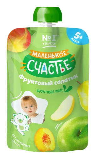 Пюре Маленькое Счастье фруктовый салат (5 месяцев+), 90 г купить в Кишиневе