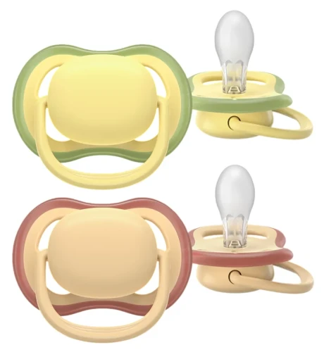 Ортодонтические силиконовые соски Philips Avent Ultra Air Yellow & Orange (0-6 мес.), 2 шт. купить в Кишиневе