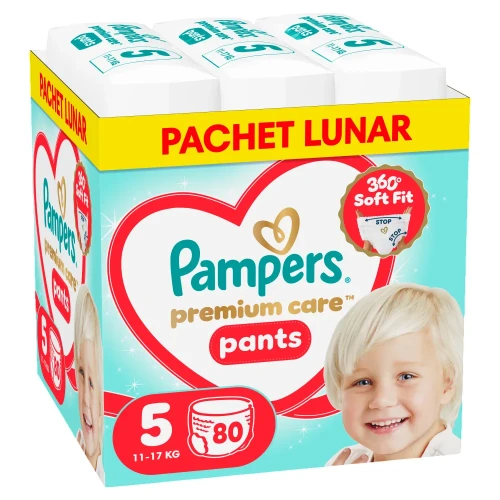 Подгузники-трусики Pampers Premium Care Pants BOX №5 (11-17 кг), 80 шт. купить в Кишиневе