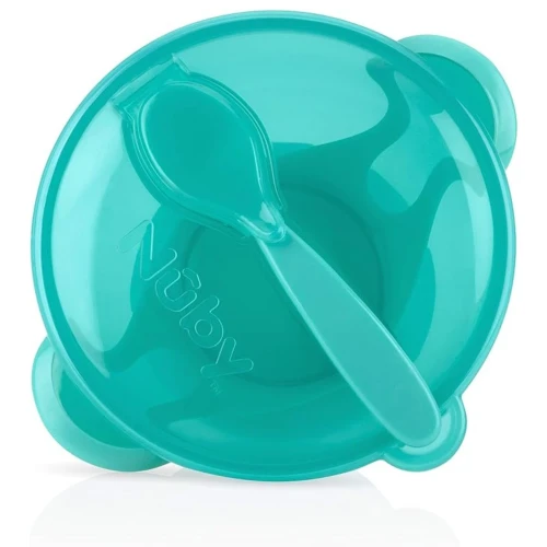  Set farfurie cu un capac și lingură Nuby 360 ml cumpăra în Chișinau