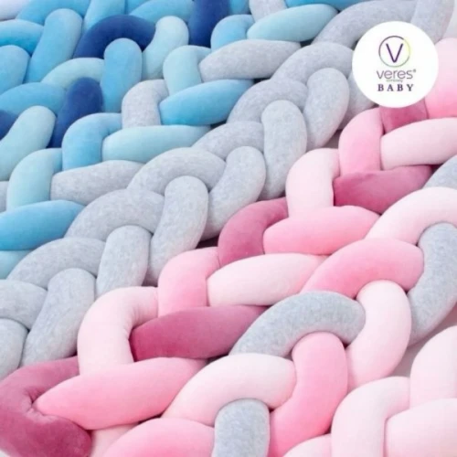 Бортики в кроватку Veres Pink-Grey (1 предмет), 15x120 cм купить в Кишиневе