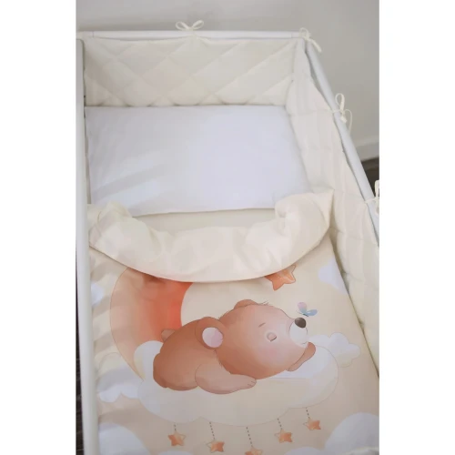 Lenjerie de patut Veres Bear Beige (6 piese), 120x60 cm cumpăra în Chișinau