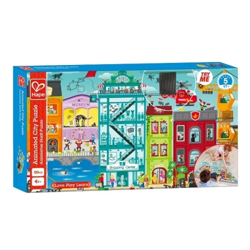 Puzzle Hape Animated City, 50 elemente cumpăra în Chișinau