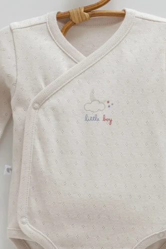 Body cu mânecă lungă Caramell All Time Boy Grey & Ivory, 2 buc. (0L) cumpăra în Chișinau