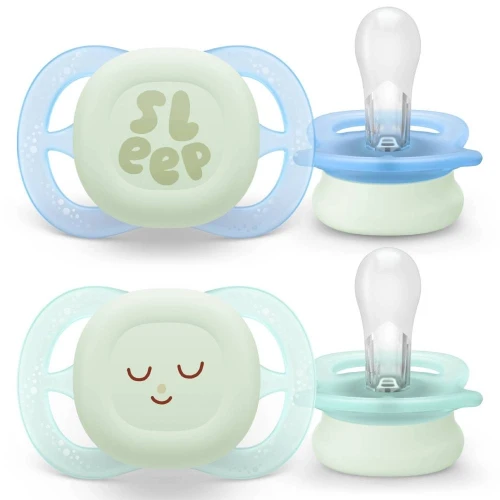 Ортодонтические силиконовые соски Philips Avent Start Nighttime Sleep (0–2 мес.), 2 шт. купить в Кишиневе