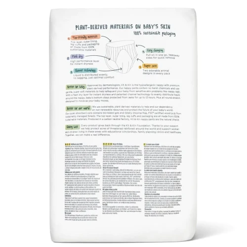 Подгузники-трусики Kit&Kin Hipoalergenice Eco XXL BOX №6 (15+ кг), 108 шт. купить в Кишиневе