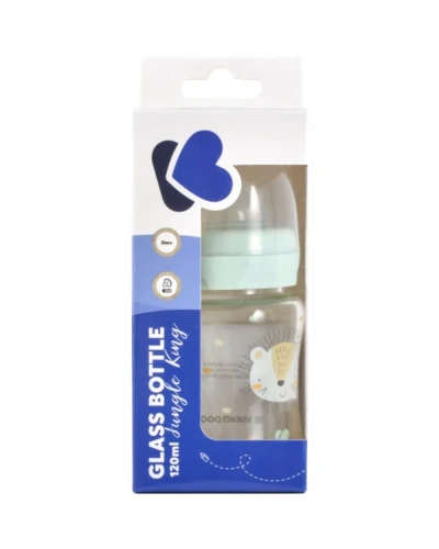 Biberon pentru bebeluși din sticlă Kikkaboo Jungle King Mint, 120 ml cumpăra în Chișinau