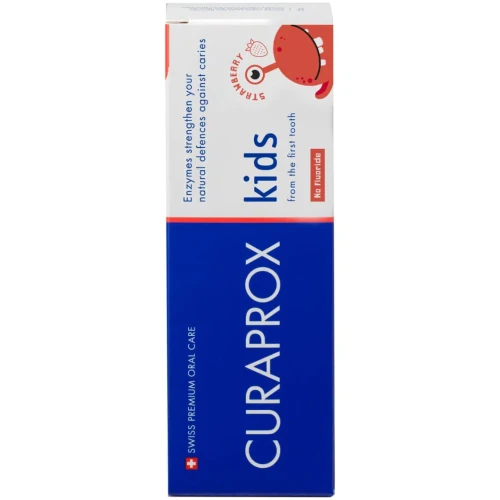 Зубная паста Curaprox Kids Strawberry без фтора (0 лет +) купить в Кишиневе