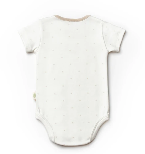 Body cu mânecă scurtă BabyCosy Ivory & Ecru, 2 buc. (6-9L) cumpăra în Chișinau