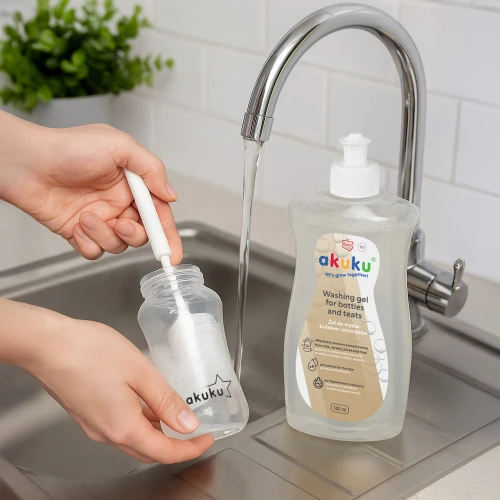 Soluție pentru spălarea biberoanelor, suzetelor și veselei Akuku, 500 ml cumpăra în Chișinau
