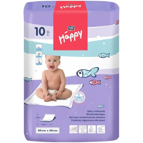 Пеленки одноразовые Bella Baby Happy (60x60 см), 10 шт купить в Кишиневе