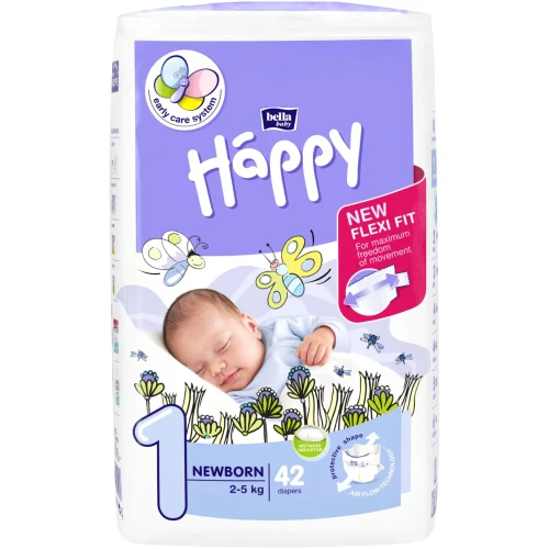 Подгузники Bella Baby Happy Newborn 1 (2-5 кг), 42 шт. купить в Кишиневе