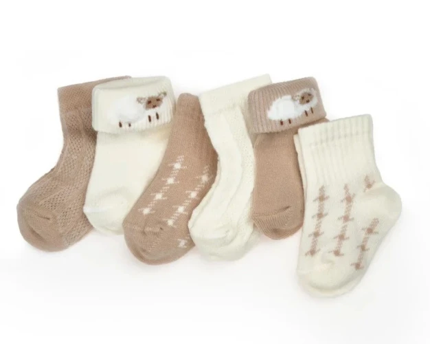 Носочки BabyCosy Beige, 6 шт. (6-12M) купить в Кишиневе