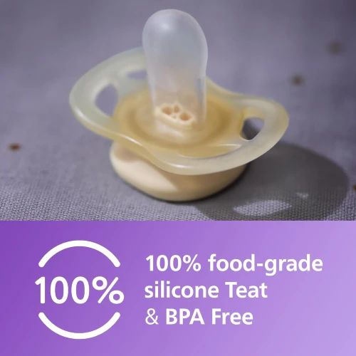 Ортодонтические силиконовые соски Philips Avent Start Purple&Yellow (0–2 мес.), 2 шт. купить в Кишиневе
