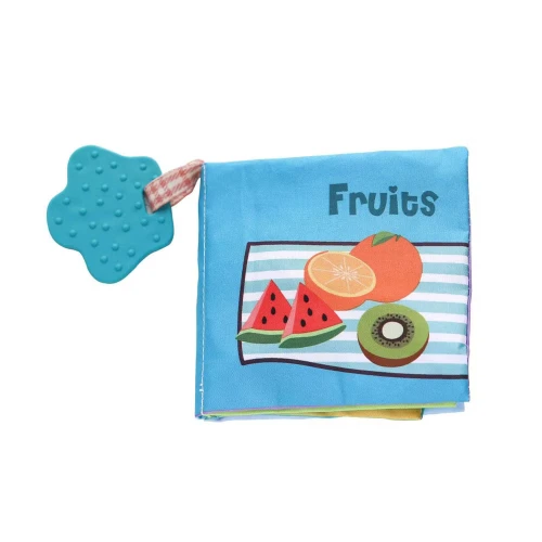 Развивающая книга Kikkaboo Cloth book with teether Fruits купить в Кишиневе