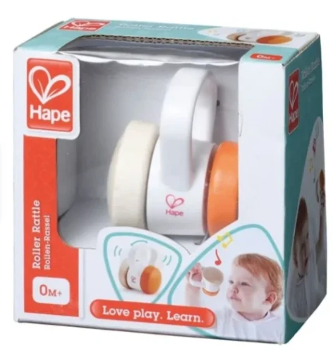 Деревянная погремушка-ролик с ручкой Hape купить в Кишиневе