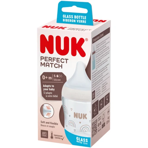 Бутылочка для кормления из стекла NUK Perfect Match, 120 мл купить в Кишиневе