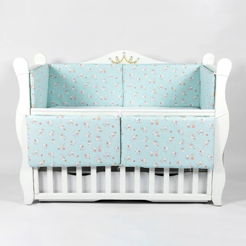 Apărătoare pătuț PernaMea Ursuleț Turcoaz (6 piese), 120x60 cm cumpăra în Chișinau