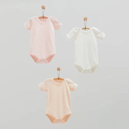 Body cu mânecă scurtă Caramell Basic Pink, 3 buc. (0L) cumpăra în Chișinau