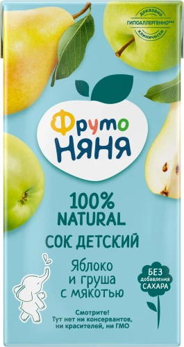 Сок яблоко-груша ФрутоНяня (5+ мес), 200 мл купить в Кишиневе