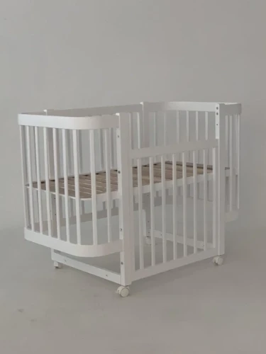 Set Pătuț Kuzya Miya White + Comoda-măsuță de înfășat HappyBaby Pro 800 MDF White cumpăra în Chișinau
