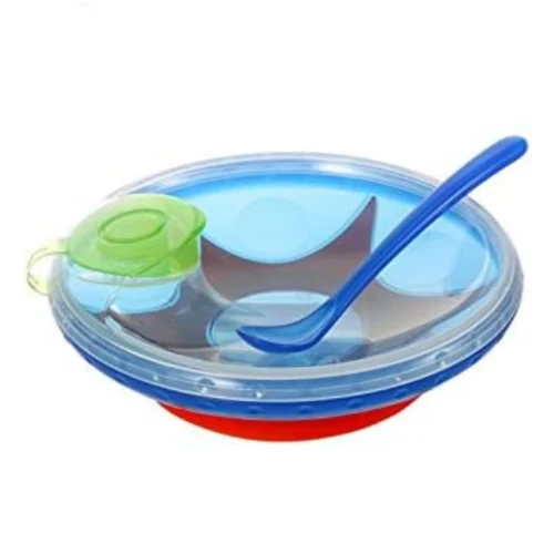Set farfurie pentru încălzire cu capac și linguriță Nuby 220 ml cumpăra în Chișinau