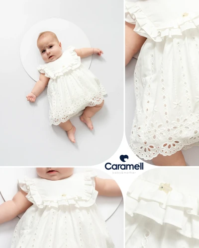 Платье без рукавов Caramell Soft Lace Ivory (3-6М) купить в Кишиневе