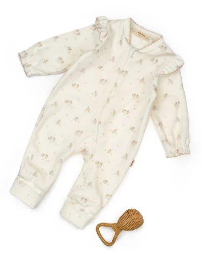 Комбинезон BabyCosy Velur Ivory (9-12М) купить в Кишиневе