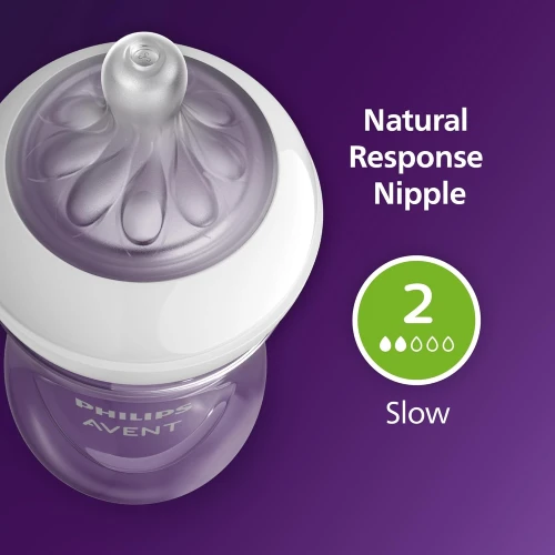 Набор бутылочек для кормления из полипропилена Philips Avent Natural Response, 125 мл, 2 шт. купить в Кишиневе