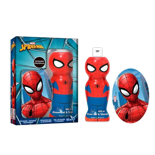 Gel de duș și șampon 2 în 1 Air-Val 2D Spider Man + bureta, 400 ml cumpăra în Chișinau