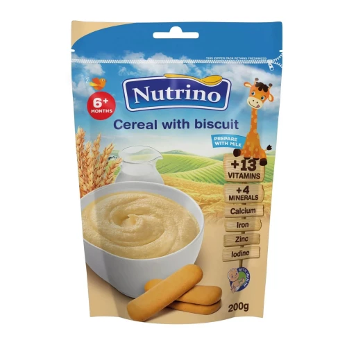 Terci Nutrino din grau cu lapte si biscuiti (6 luni+), 200 gr cumpăra în Chișinau