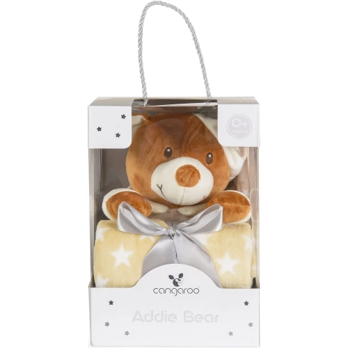 Păturică cu jucărie Moni Addie Bear Beige, 90x75 cm cumpăra în Chișinau