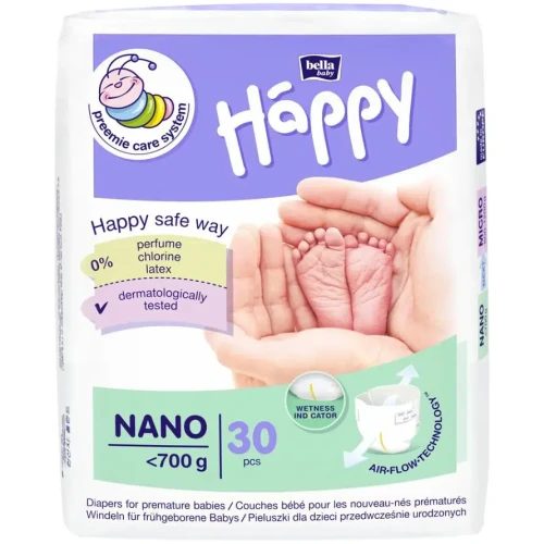 Подгузники Bella Baby Happy Nano (<0.7 кг), 30 шт. купить в Кишиневе