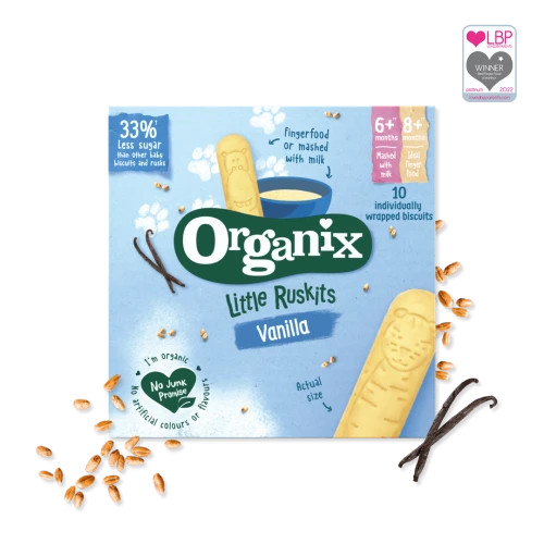 Biscuiți Organix Vanilla Little Ruskits (6 luni+), 60 g cumpăra în Chișinau
