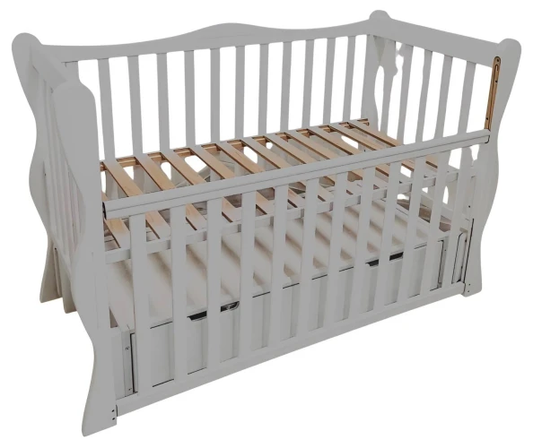 Pătuț Goydalka Joly Premium Grey pe balansoar cu sertar cumpăra în Chișinau