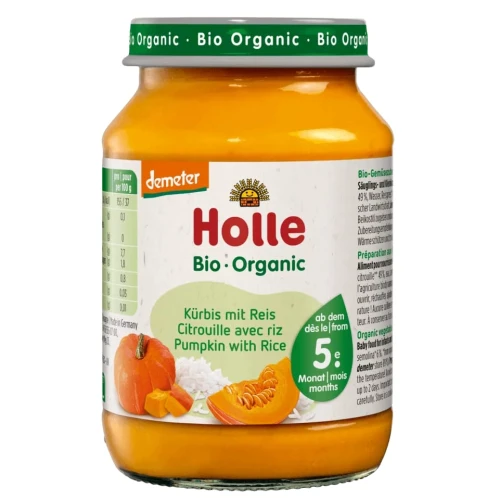 Пюре Holle из тыквы-рис (4 мес+) 190 г купить в Кишиневе